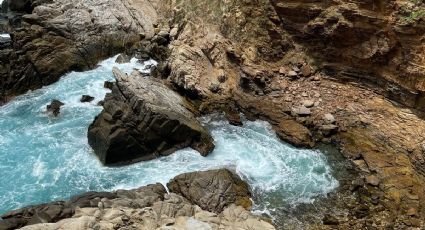 Así es el jacuzzi natural de olas de mar que muy pocos conocen de Mazunte