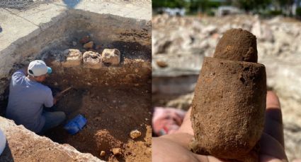 INAH revela hallazgo de tesoros mayas en la Plaza de Oxkutzcab, Yucatán