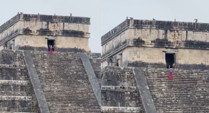 ¿Y eso? Revelan cuánto pagó de multa la mujer que subió a Chichén Itzá