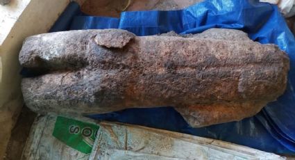 INAH revela el hallazgo de una escultura maya de 150 kilos en Yucatán