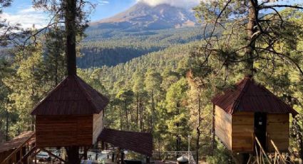 ¿Vista al Popo? Aldea Pachamama tiene casitas del árbol con vista al volcán