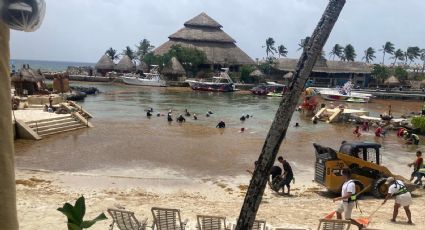 Xcaret y Xel-há cierran sus playas por llegada masiva de sargazo