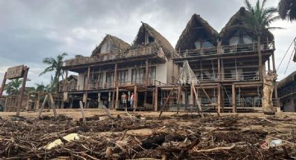 Zona hotelera de Zipolite se incendian tras el paso del huracán Agatha en Oaxaca