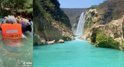 ¡Titanic mexicano! Lancha en la Huasteca Potosina se hunde y turistas lo toman con humor