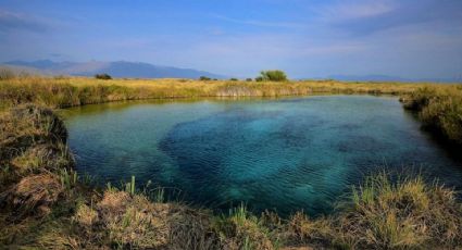 La hermosa Poza Azul que puedes visitar en medio del desierto