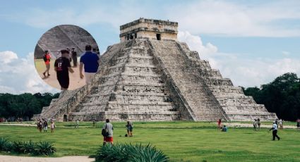 ¡Lo volvieron a hacer! Visitante burla la seguridad de Chichén Itzá y sube al templo de Kukulkán