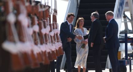 México da la bienvenida a Justin Trudeau en las instalaciones del AIFA