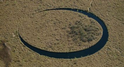 El Ojo de Delta, la única isla del mundo con circunferencia perfecta que se mueve por sí sola