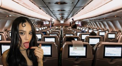Danna Paola sorprende a viajeros en un avión al aparecer en traje de sobrecargo