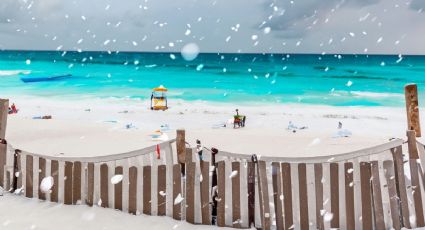 ¡Invierno en la playa! Conoce cuándo iniciará la caída de nieve en Cancún y dónde verla