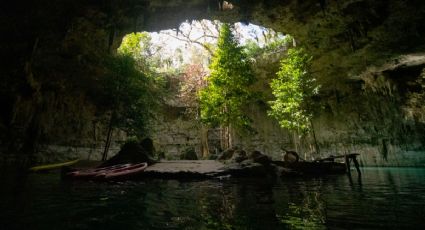 Cenote de las Doncellas, el sitio único con una isla en su interior: conoce su historia