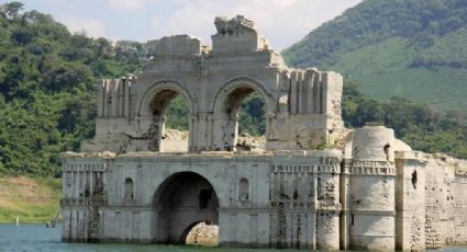 ¡Como nunca! Templo de Santiago Apóstol en Chiapas asoma sus ruinas tras sequía en Quechula