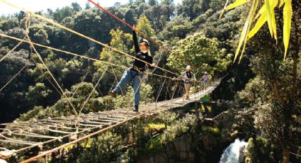 México resguarda uno de los puentes colgantes más extremos que pasa por arriba de una cascada