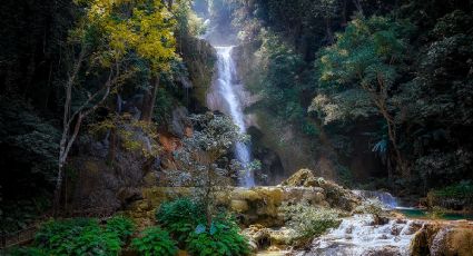 Salto de Tecolotlán, la hermosa cascada en medio de la sierra rodeada de pozas azules