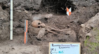 INAH analiza entierro prehispánico en Morelos que fue descubierto por lluvias torrenciales