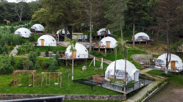 Glamping con jacuzzi y barra libre en un Pueblo con Encanto cerca de CDMX