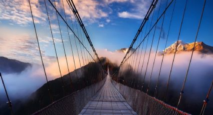 ¡Espectacular! El puente colgante para caminar entre las nubes de la sierra de Puebla