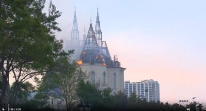 Castillo de Harry Potter en Ucrania termina en llamas; era admirado por su arquitectura gótica