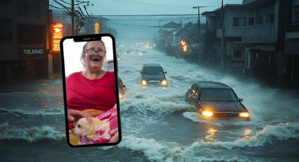 Huracán ‘John’: Así fue como una abuelita rescató a sus perros de las inundaciones en Acapulco