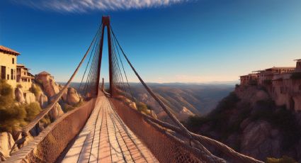 El puente colgante con vista a un ‘pueblo fantasma’ y que fue inspiración del Golden Gate