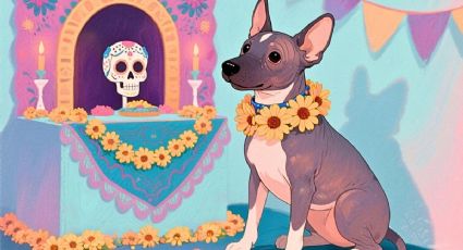 Xoloitzcuintle se disfraza para Día de Muertos y conquista las redes sociales