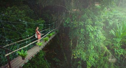 Cómo llegar en autobús al pequeño Pueblo Mágico de Puebla con cabañas y puente colgante en el bosque