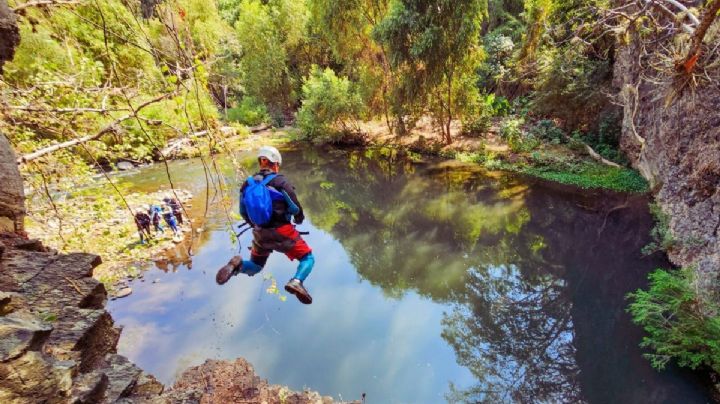 Garganta de la Iguana, las grutas con pozas para hacer rapel en el Pueblo Mágico de Malinalco