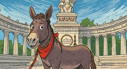 Tribilín, el burrito rescatado presume su viaje por la CDMX y cautiva las redes sociales