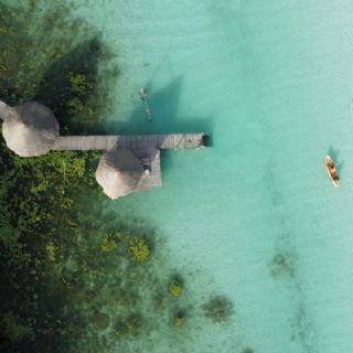 ¡Espectáculo natural! Así son los rápidos de Bacalar con aguas turquesa que te cautivarán