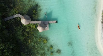 ¡Espectáculo natural! Así son los rápidos de Bacalar con aguas turquesa que te cautivarán
