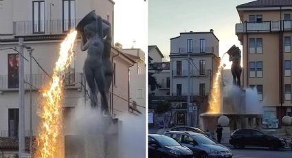 ¡Impresionante! La fuente de Italia que arroja lava a ciertas horas del día