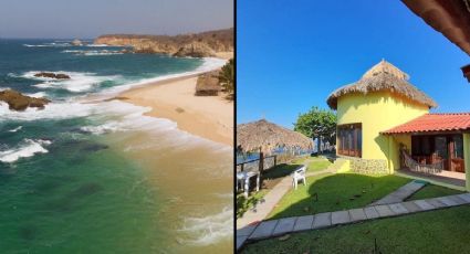 La playa de Michoacán con cabañas a la orilla del mar para estas vacaciones de verano