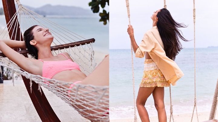 Vacaciones de verano en playas con hamacas y columpios para relajarte y divertirte en México