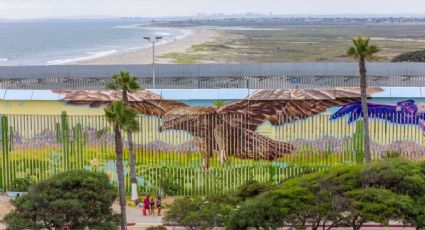Tijuana pinta Muro Fronterizo con águila y cóndor para mandar fuerte mensaje a Estados Unidos