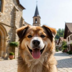 ¡Ternura! Perritos callejeros descansan plácidamente en una iglesia en Peña de Bernal