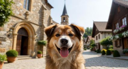 ¡Ternura! Perritos callejeros descansan plácidamente en una iglesia en Peña de Bernal