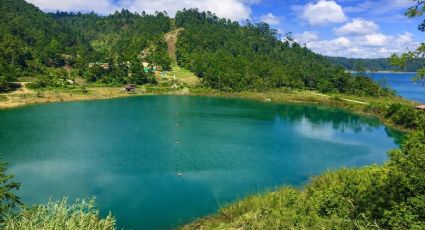 El lago conocido como el espejo de agua que une México y Guatemala