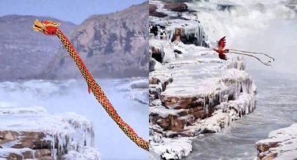 China da la bienvenida al Año Nuevo con show de drones sobre la cascada Hukou: VIDEO