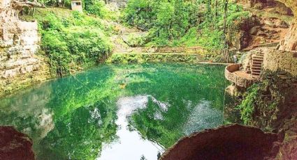 El cenote abierto al que puedes llegar caminando en un Pueblo Mágico de Yucatán