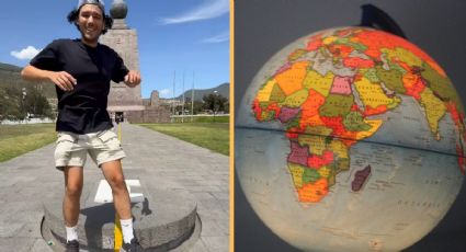 La increíble sensación de tener un pie en cada hemisferio en la línea del ecuador