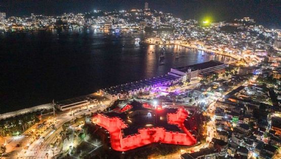 Acapulco se transforma: Así luce el Fuerte de San Diego con su nuevo encendido de luces
