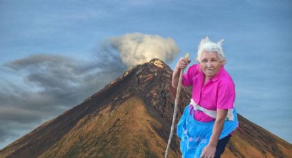Abuelita de 72 años sorprende al subir este volcán y emociona en redes