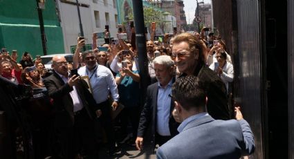 Así fue el encuentro entre U2 y Claudia Sheinbaum en el Teatro Hidalgo