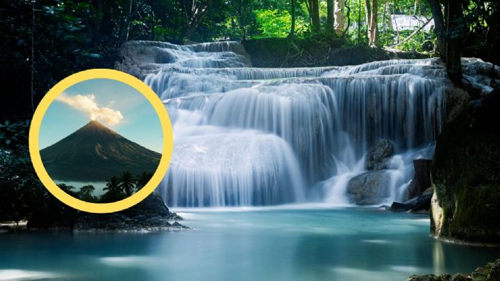 El volcán extinto que esconde una ciudad famosa por sus aguas termales