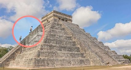 ¡No aprenden! Turistas burlan seguridad del INAH y suben a pirámide de Chichén Itzá