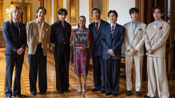 Así fue el encuentro de BTS con la presidenta Claudia Sheinbaum en Palacio Nacional