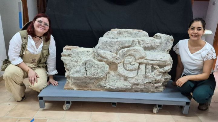 INAH recupera estructura tallada en piedra de antiguo templo maya; te decimos dónde se exhibirá
